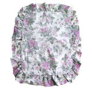 Vintage Dan River Floral Ruffled Pillow Shams Set of 2 Lavender Green Cottage